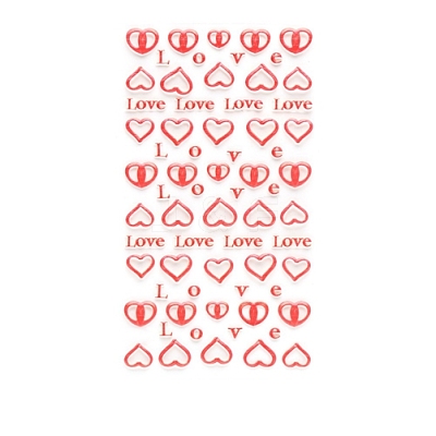 Valentine's Day 5D Love Nail Art Sticker Decals LS-MRMJ-R109-Z-D4363-01-1