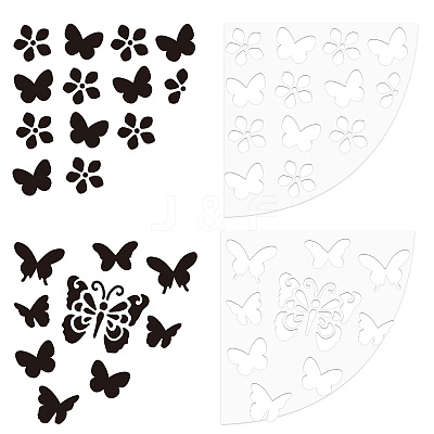 2Pcs 2 Style Acrylic Tie-Dye Template DIY-CP0008-78D-1