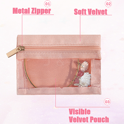 4 Sets 2 Colors Polyester Makeup Storage Zipper Bags AJEW-CN0003-05-1