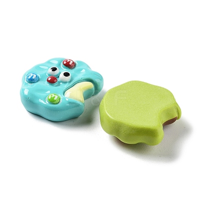 Opaque Resin Cabochons RESI-G085-11-1