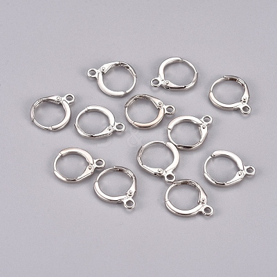 Brass Huggie Hoop Earring Findings KK-E138-N-NF-1