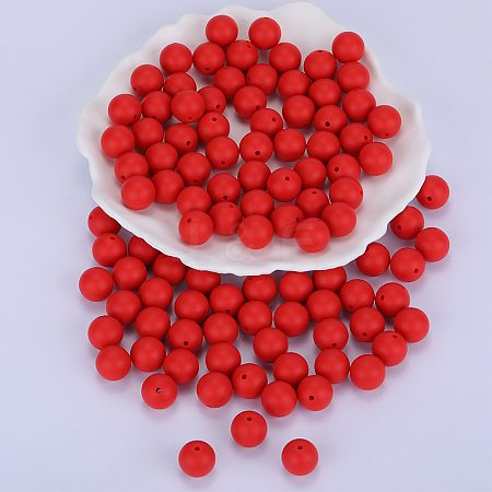 Round Silicone Focal Beads SI-JX0046A-52-1