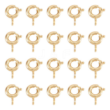 40Pcs Brass Spring Ring Clasps KK-TA0008-85G-01-1