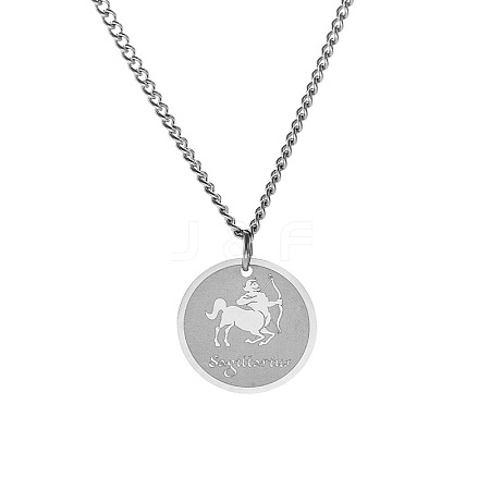 Non-Tarnish Stainless Steel 12 Constellation Pendant Necklaces for Sweater FZ0908-11-1