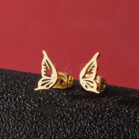 Stainless Steel Small Animal Stud Earrings for Women PW-WG87B69-13-1