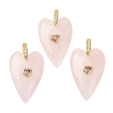 Natural Rose Quartz Pendants GG-CBA51ED-03G-08-1