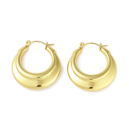 Ion Plating(IP) 304 Stainless Steel Hoop Earrings for Women STAS-I304-20A-G-1