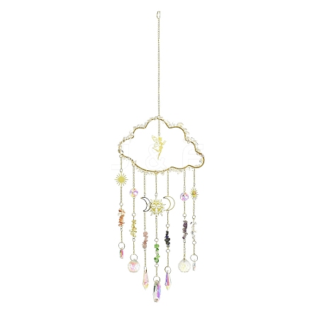 Metal Hanging Suncatchers HJEW-P018-D03-1