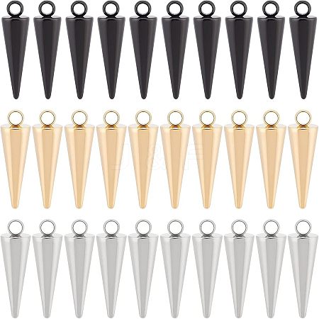 Unicraftale 32Pcs 4 Style 2 Colors 304 Stainless Steel Pendants STAS-UN0026-37-1