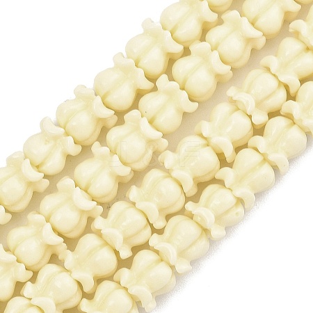 Synthetic Coral Carved Beads Strands CORA-C004-04-1