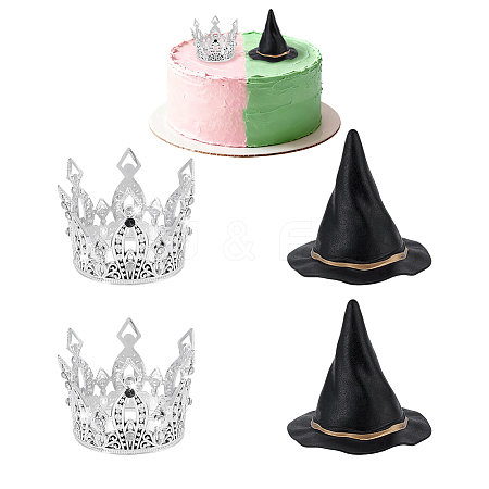 2Pcs PVC Witch Hats AJEW-ME0002-49-1