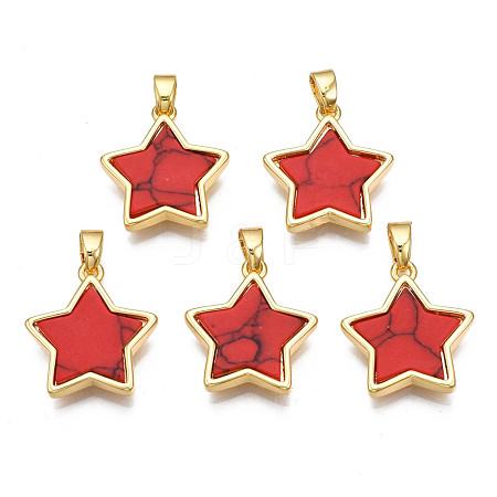 Real 18K Gold Plated Brass Pendants KK-N233-173A-01E-1