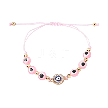 Resin Evil Eye Braided Bead Bracelets for Women BJEW-FS00018-01-1