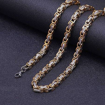 Titanium Steel Byzantine Chains Necklaces for Men FS-WG56795-152-1