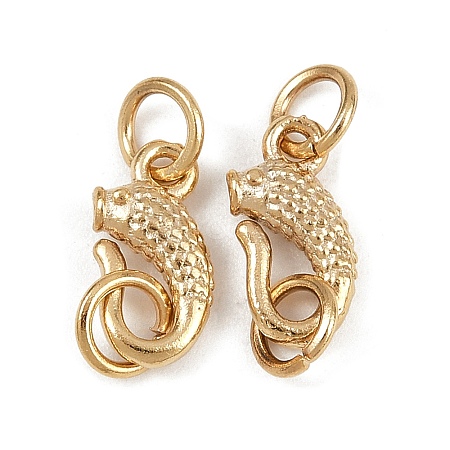 Brass Hook and S-Hook Clasps KK-P310-18G-1