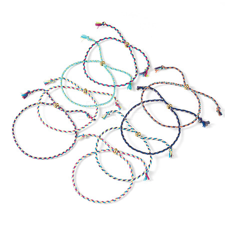 16Pcs 8 Colors Cotton Cord Silder Bracelets BJEW-TAC0059-1