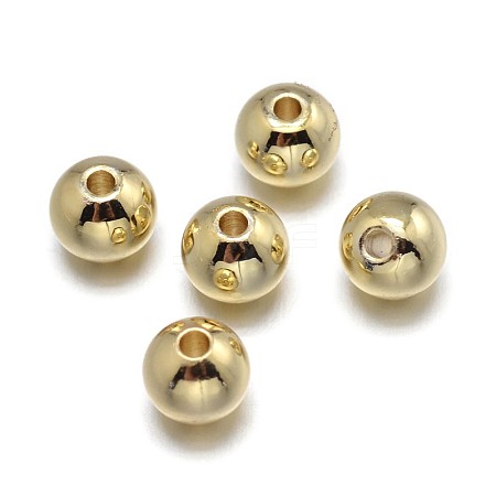 Eco-Friendly Brass Beads KK-E711-5mm-014G-NR-1