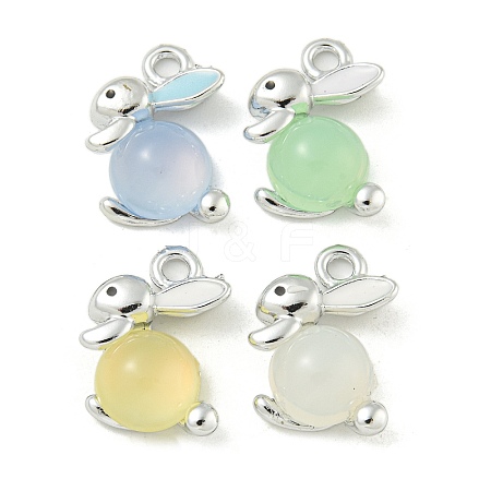 UV Plating Alloy Enamel Pendants FIND-M033-14P-1