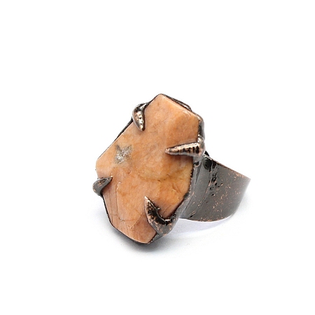 Nuggets Natural Sunstone Cuff Rings PW-WG4B999-04-1