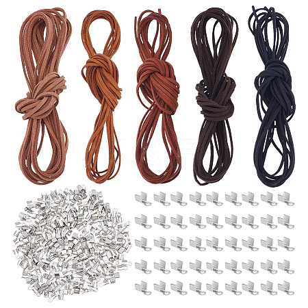 5Pcs 5 Colors Flat Faux Suede Cord LW-CY0001-01-1