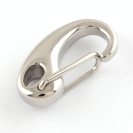 Tarnish Resistant Polished 316 Surgical Stainless Steel Keychain Clasp Findings STAS-R072-60-1