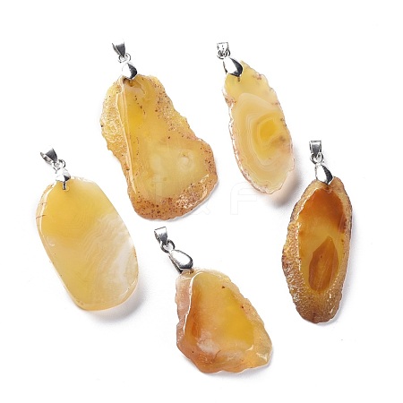 Natural Agate Big Pendants G-H231-19-1