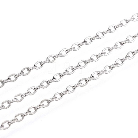 Tarnish Resistant 304 Stainless Steel Cable Chains CHS-R002-0.4mm-1