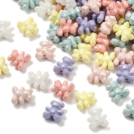 UV Plating Opaque Acrylic Beads OACR-B031-33-1