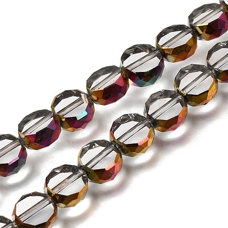 Electroplated Transparent Glass Beads Strands GL-CBA98F0-06C-02-1