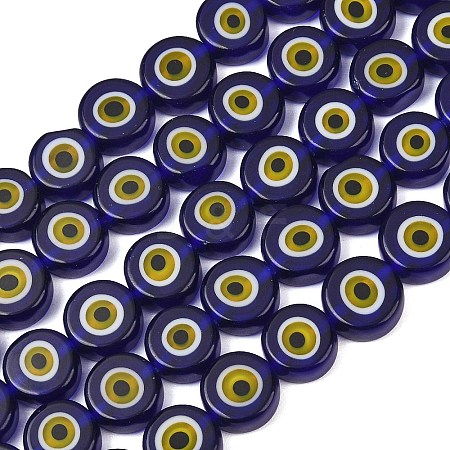 Handmade Evil Eye Lampwork Beads LAMP-C028-02F-1