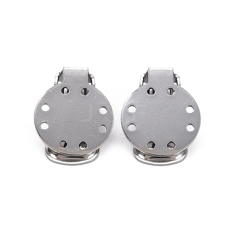 Non-Tarnish 304 Stainless Steel Clip-on Earring Setting LS-STAS-Q241-012A-1