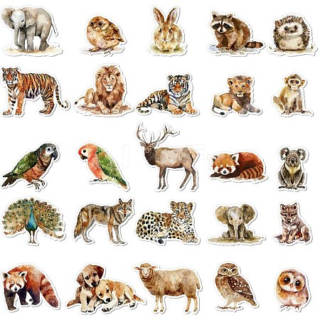 50Pcs Cartoon PVC Adhesive Waterproof Stickers PW-WG935DA-01-1