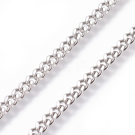 304 Stainless Steel Curb Chains CHS-L020-020P-1
