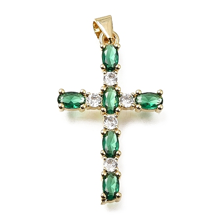 Easter Brass Pave Cubic Zirconia Pendants CU-E002-01F-G05-1