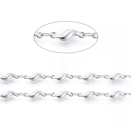 Tarnish Resistant 304 Stainless Steel Link Chains CHS-G014-14P-1