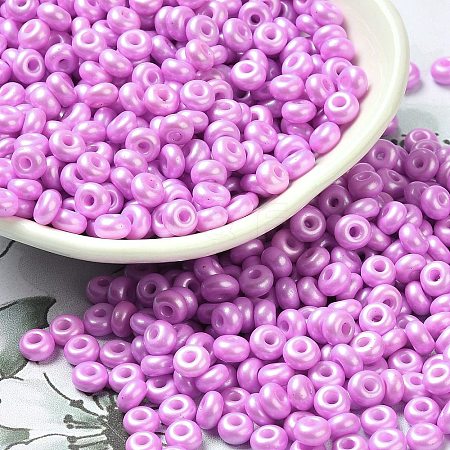 Baking Paint Luster Glass Seed Beads X1-SEED-B001-04A-07-1