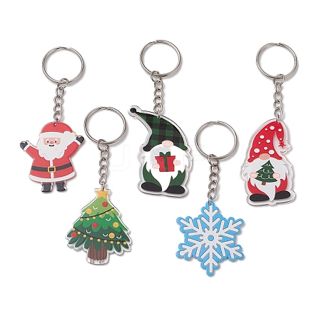 Christmas Theme Acrylic Charm Keychains KEYC-JKC00984-1