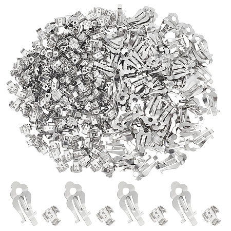 200 Sets 316 Surgical Stainless Steel Clip-on Earring Findings STAS-DC0011-89-1