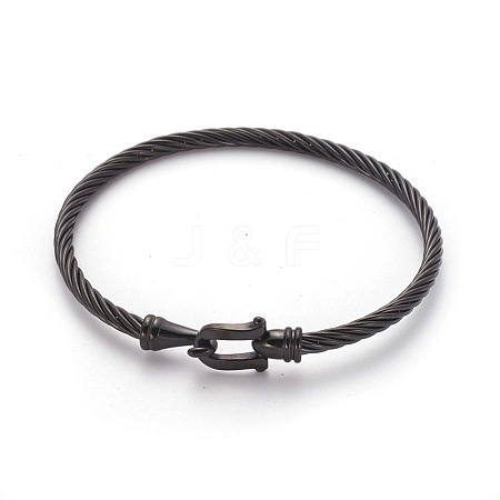 304 Stainless Steel Bangles BJEW-L642-20B-1