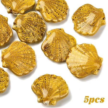 5Pcs Handmade Porcelain Beads PORC-YW0001-25G-1