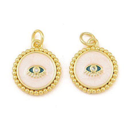 Brass Micro Pave Clear Cubic Zirconia & Green Enamel Charms CU-CBA5CB0-28G-1