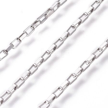 Tarnish Resistant 304 Stainless Steel Box Chains CHS-E018-04P-1