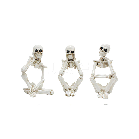 Halloween Theme Resin Skeleton Display Decorations PW-WG47124-02-1