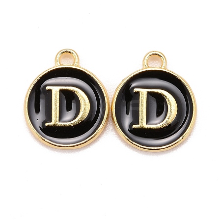 Golden Plated Alloy Charms LS-X-ENAM-S118-02D-1
