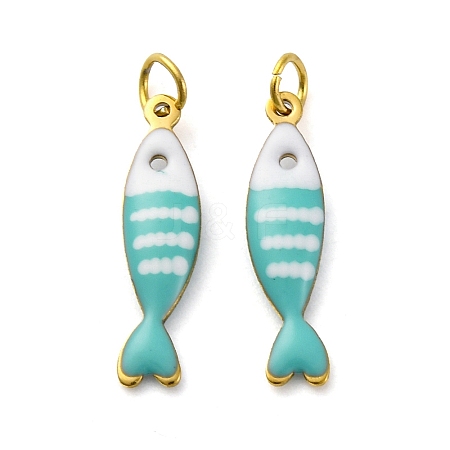 304 Stainless Steel Enamel Pendants X-STAS-E550-40G-02-1