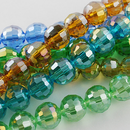 Electroplate Glass Bead Strands EGLA-R040-12mm-M-1