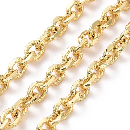 Brass Textured Cable Chains CHC-G016-08G-1