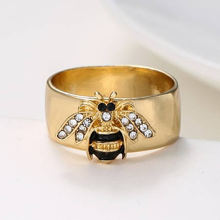 Zinc Alloy and Rhinestone Finger Rings FS-WGB1C3B-05-1