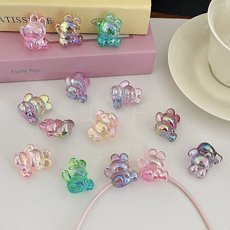 UV Plating Transparent Acrylic Beads OACR-N138-27-1