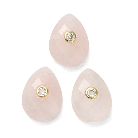 Natural Rose Quartz Pendants G-K371-03J-1